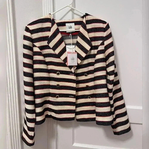 Cabi Love Carol Collection Nautical Cruise Striped Blazer NEW WITH TAG - Picture 5 of 5